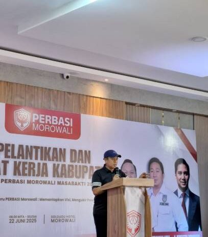  Bupati Morowali Iksan Baharudin Hadiri Pelantikan dan Raker Perbasi 2025–2029