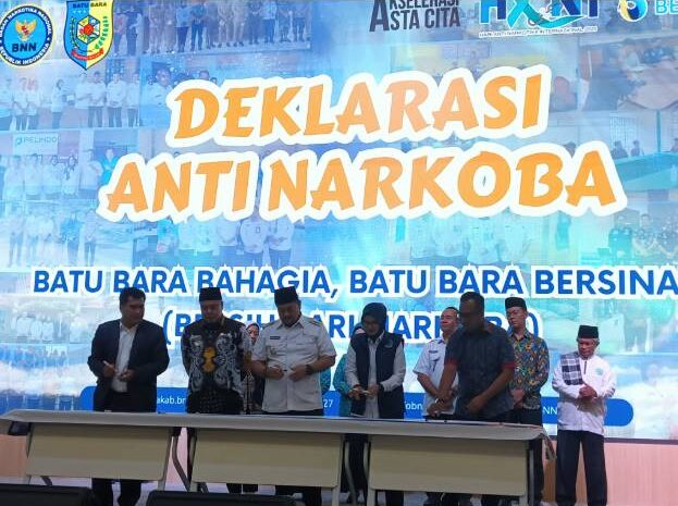  Batubara Bersatu Lawan Narkoba, Bupati Batubara Pimpin Deklarasi
