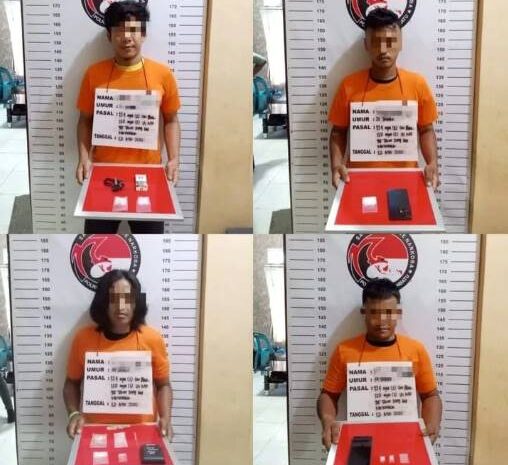  Polres Labuhanbatu Bekuk 4 Kurir Sabu