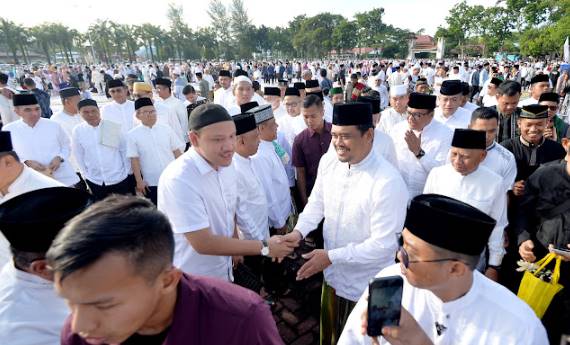  Gubernur Sumut dan Wagub Shalat Iduladha Bersama Ribuan Masyarakat Deliserdang
