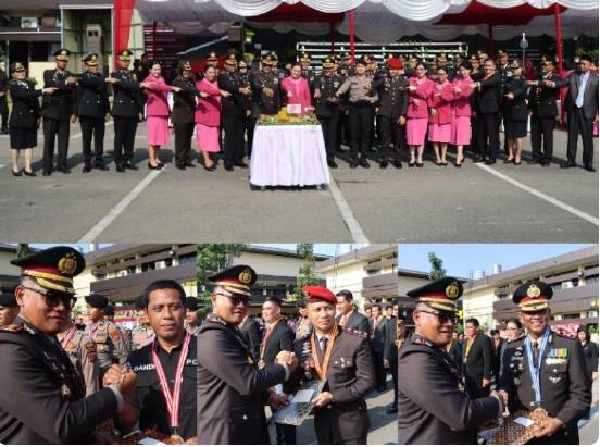  82 Personel Polrestabes Medan Terima Penghargaan di Puncak Hari Bhayangkara