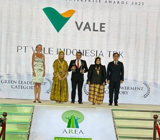  Panggung Kepemimpinan ESG Asia: PT Vale Capai Prestasi Ganda di Area 2025 Bangkok Lewat Inovasi Lingkungan dan Pemberdayaan Komunitas