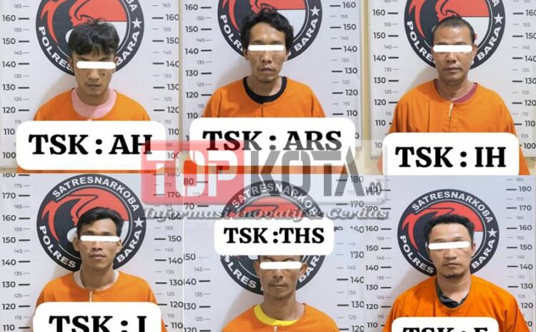  6 Tersangka Kasus Sabu Diamankan Polres Batubara