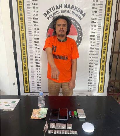  Polsek Bangun dan Sat Narkoba Polres Simalungun Amankan Pengedar Sabu 5,23 gram