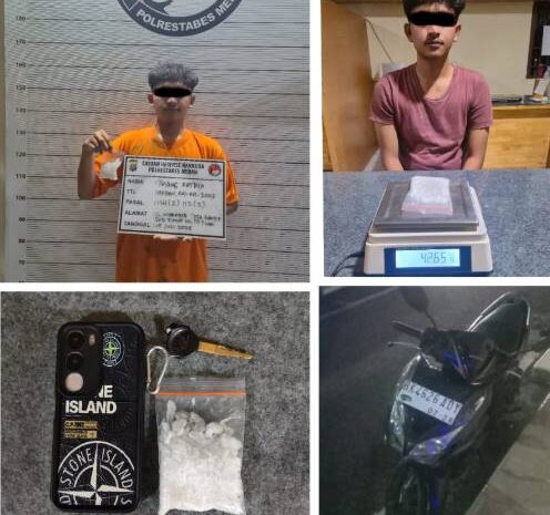  Tangkap TO Narkoba, Polisi Sita Sabu 14 Gram di Medan Denai