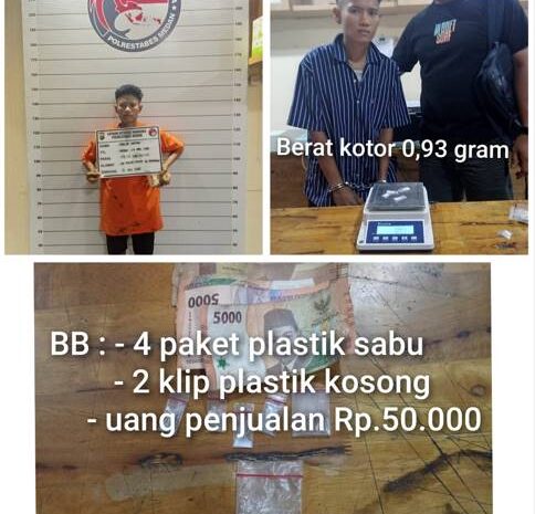  Pengedar Sabu di Jalan Mesjid Taufik Ditangkap