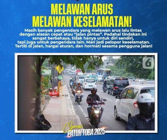  Satlantas Polres Tanah Karo Ingatkan Lawan Arus Sama Dengan Lawan Keselamatan