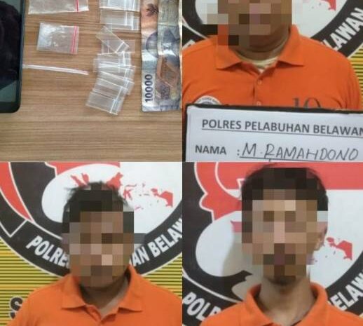  Bandar Sabu Desa Manunggal Diciduk Polres Belawan