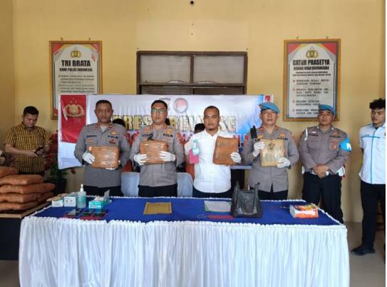  Polres Palas Gagalkan Peredaran Narkotika, 44 Kg Ganja Disita