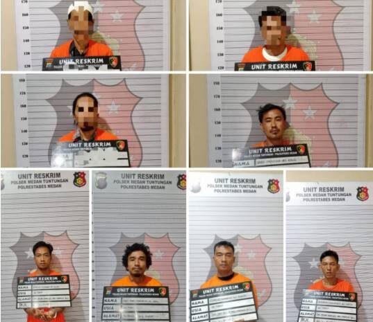  Polsek Medan Tuntungan Ringkus 8 Penjahat