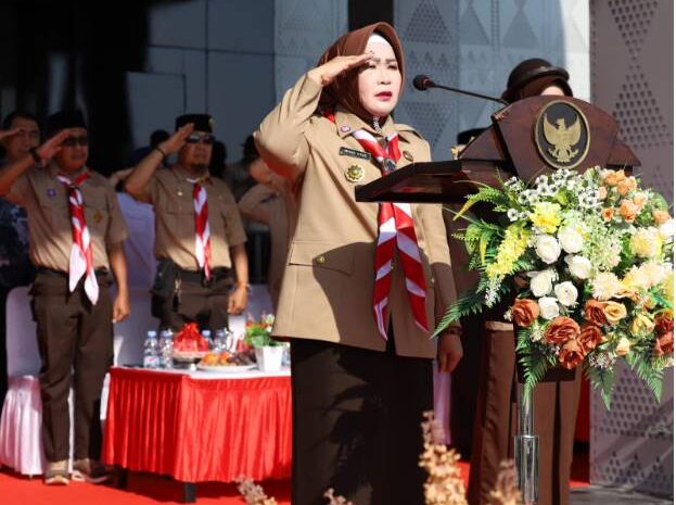 Wabup Iriane Iliyas Pimpin Upacara Peringatan Hari Pramuka Ke-64