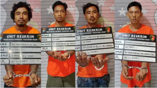  Komplotan Pembobol Rumah Kosong Nginap di Sel Polsek Medan Tuntungan