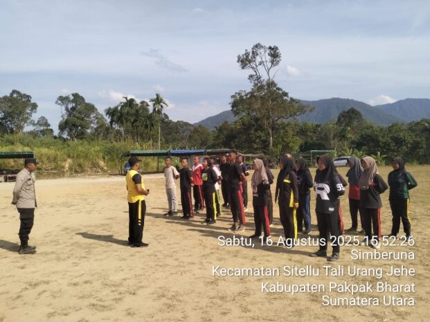  Jelang Hut RI Ke-80, Kapolsek Sukaramai Bersama Forkopimca STTU Jehe Cek Kesiapan dan Beri Semangat Paskibra 