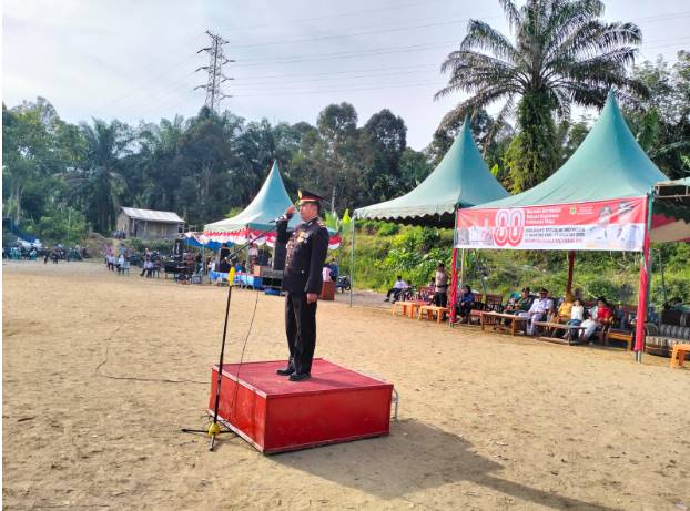  Upacara Penurunan Bendera Merah Putih Hut RI Ke – 80 Tahun 2025, PJU Polres Pakpak Bharat dan Para Kapolsek Menjadi Irup di Beberapa Kecamatan
