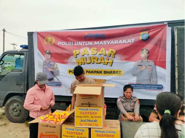  Bantu Masyarakat Stabilkan Harga Beras, Polres Pakpak Bharat Laksanakan Gelar Pangan Murah