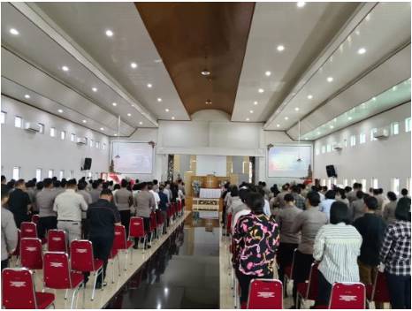  Personel Polda Sumut Gelar Ibadah Oikoumene, Doakan Keamanan dan Kedamaian Bangsa