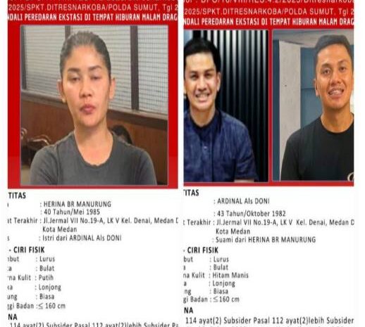  Polda Sumut Terbitkan DPO Terhadap Pemilik Dragon KTV Medan Terkait Peredaran Ekstasi