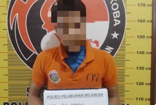  Polres Pelabuhan Belawan Kembali Tangkap Pengedar Sabu di Kelurahan Terjun