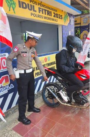  Satlantas Polres Morowali Tertibkan Knalpot Brong dan Beri Imbauan Kepada Pengendara