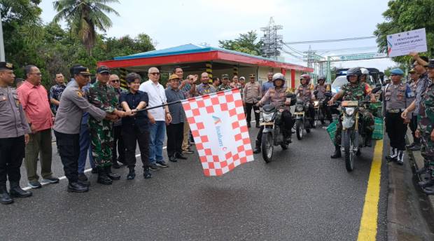  Kapolres Batubara Diwakili Kapolsek Indrapura Hadiri Pelepasan Sembako Pasar Murah