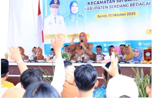  TP-PKK Sergai Didorong Terus Berinovasi, Tim Evaluasi Provinsi Sumut Lakukan Penilaian di Sei Bamban