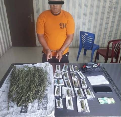  Satres Narkoba Polres Tanah Karo Tangkap Pengedar Ganja di Simpang Empat