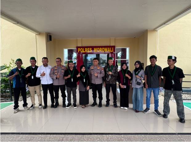  Kapolres Morowali Jalin Silahturahmi Dengan HMI Cabang Persiapan Morowali