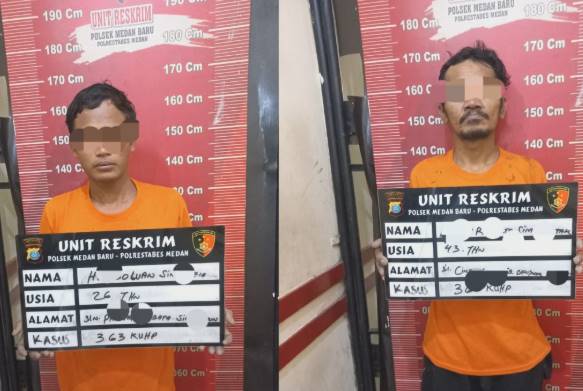  Curi Panel Lampu Lalu Lintas, Polsek Medan Baru Amankan Dua “Rayap Besi”
