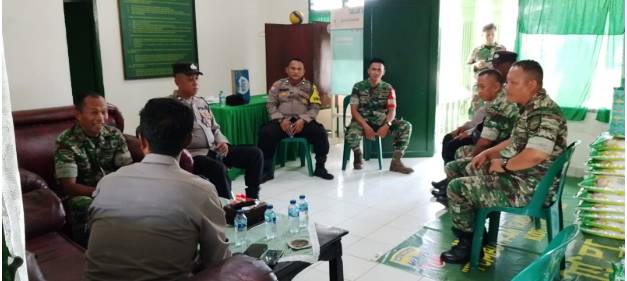  Kapolsek Indrapura Kunjungi Koramil 02/AP Indrapura, Ucapan Selamat Hut TNI Ke-80