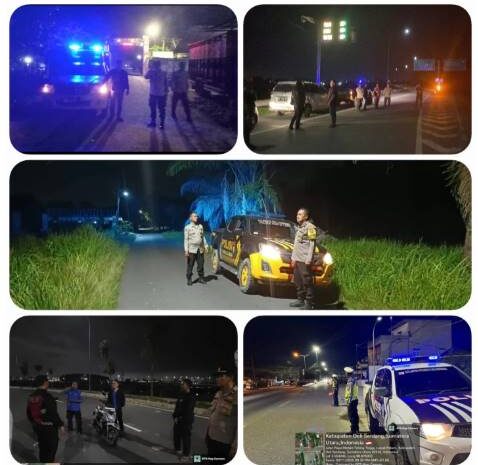  Polresta Deli Serdang Laksanakan Patroli Hingga Pagi Hari
