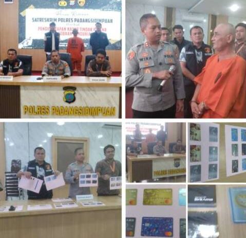  Polres Padangsidimpuan Tangkap Pelaku Pembobol Mesin ATM antar Povinsi