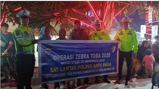  Ops Zebra Toba 2025, Satlantas Polres Batubara Kawal Keamanan PSBD