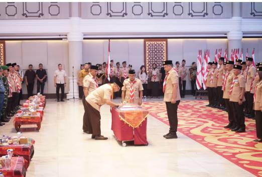  Bupati Asahan Hadiri Pengukuhan dan Pelantikan Mabida, Kwarda dan LPK Gerakan Pramuka Sumut