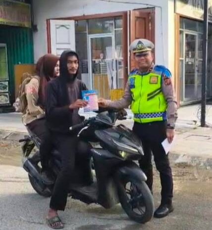  Satlantas Polresta Deli Serdang Gencar Sosialisasi Tertib Lalu Lintas