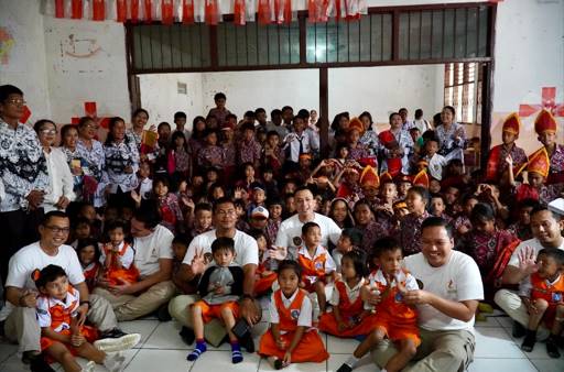  Rutan Kelas I Medan Salurkan Bantuan Renovasi Toilet dan Susu Untuk Siswa SD & SMP Taruna Karya