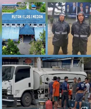  Rutan Kelas I Medan Sukses Tangani Banjir, Warga Binaan Dievakuasi ke Tempat Aman
