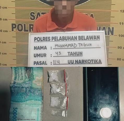  Polres Pelabuhan Belawan Tangkap Pengedar Narkoba Klumpang Kebun