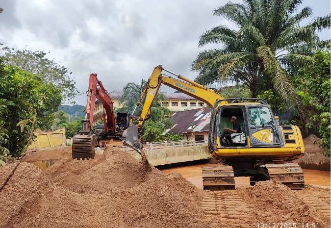  Polres Sibolga Monitoring Normalisasi Sungai Aek Doras Pasca Bencana Alam