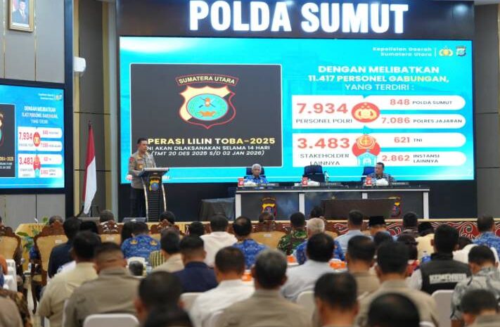  11.417 Personel Dikerahkan, Kapolda Sumut: Operasi Lilin Toba 2025 Fokus Keamanan dan Pelayanan Publik