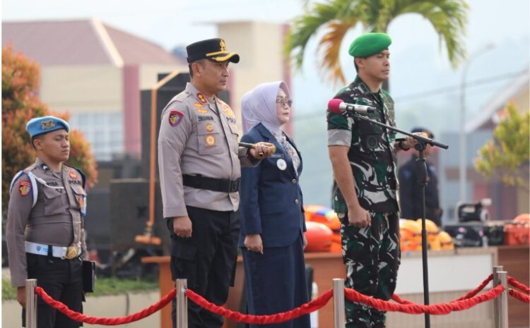  Wabup Morowali Iriane Iliyas Pimpin Apel Gelar Pasukan Operasi Lilin Tinombala 2025