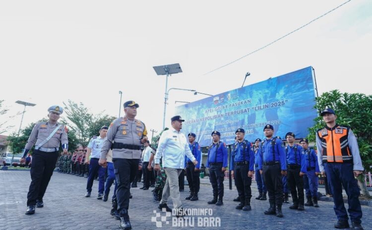  Pengecekan Kesiapan Operasi Lilin 2025, Bupati dan Kapolres Batubara Tinjau Personel