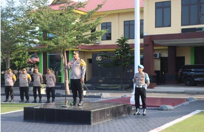  Kapolres Batubara Pimpin Apel Kesiapan Pengamanan Nataru