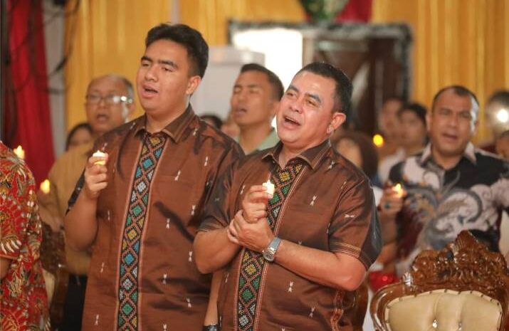  Kapolda Sumut Hadiri Perayaan Natal Polda Sumut 2025 di Gereja Oikumene Mapolda