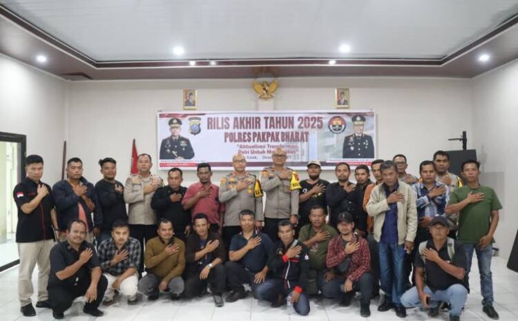  Kapolres Pakpak Bharat Pimpin Kegiatan Rilis Akhir Tahun 2025