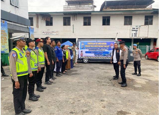  Ops Lilin Toba 2025, Polres Sibolga Gelar Pengecekan Urine Awak Angkutan Darat dan Laut 