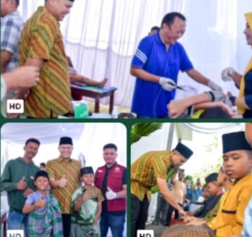  Sunat Masal di Kediaman Wabup Sergai Membludak, Lebih 228 Anak Dikhitan