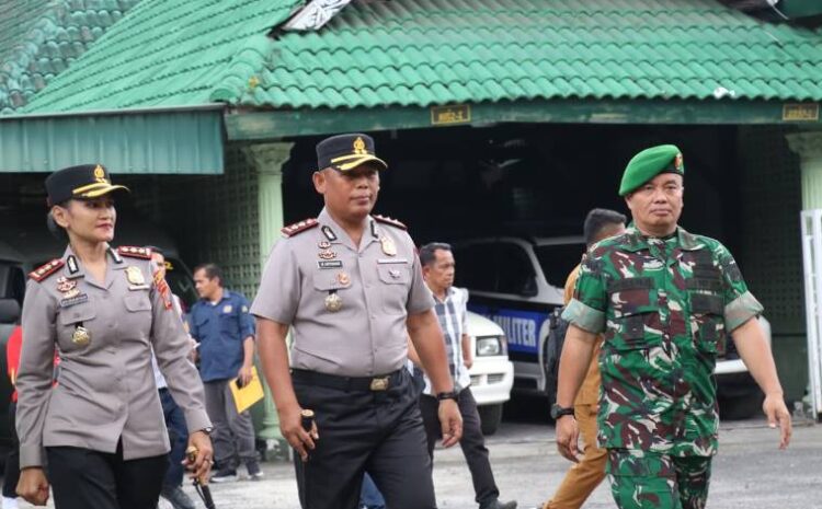  Sinergi TNI-Polri, Kapolres Simalungun Hadiri Kunker Danpuspomad di Pematang Siantar