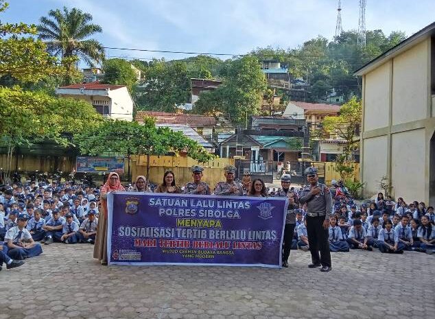  Cegah Kecelakaan Sejak Dini, Sat Lantas Polres Sibolga Berikan Binluh di SMPN 2 Sibolga
