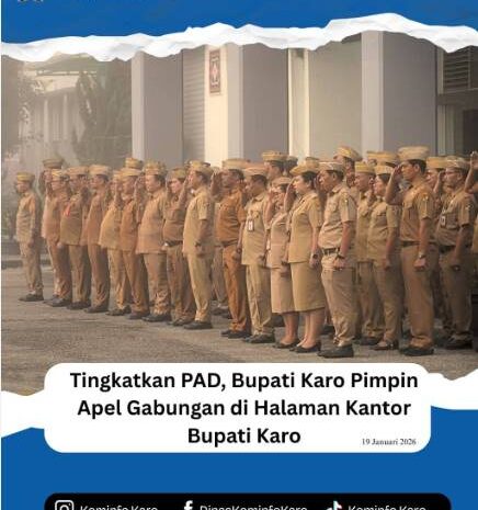  Tingkatkan PAD, Bupati Karo Pimpin Apel Gabungan