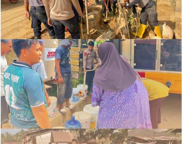  Dari Pembersihan Parit hingga Air Bersih, Brimob Bantu Warga Tapteng Bangkit